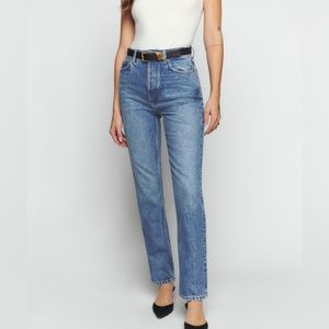 Reformation Cynthia high raise straight jeans in Colorado. Size 24